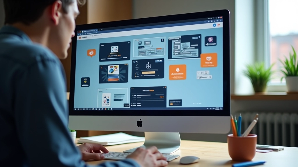 Web browser window showing scroll-triggered animations revealing content as user scrolls down the page
