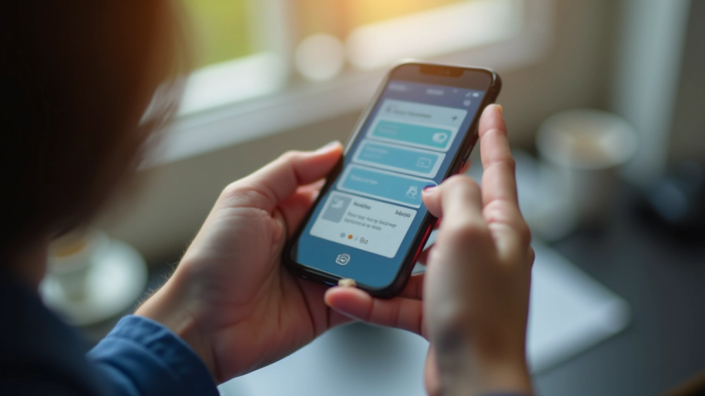 Smartphone displaying animated buttons and micro-interactions with visual feedback effects